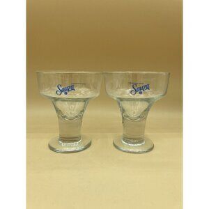 Sauza Tequila Libbey Catalina Margarita Glass LOT 2 Retro MCM Cocktail Barware